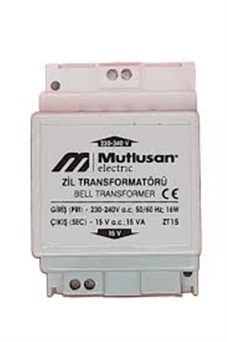 MUTLUSAN 15V ZİL TRAFOSU